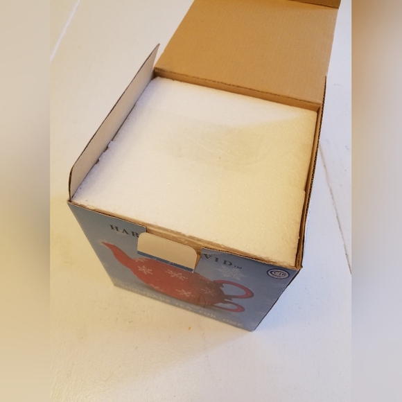 NIB 3 Pc Set Harry & David Snowdays Tea For One Lid Teapot Cup Red - Picture 3 of 10